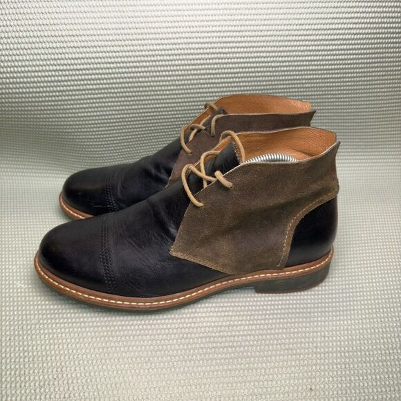 Olukai Pahoa Ankle Chukka Boots Leather Men’s Size 9.5M Black/Brown - Picture 3 of 9